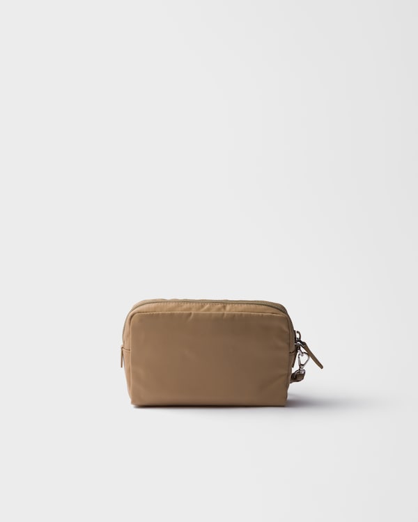 Small Re-Nylon pouch - Camel Brown Small Re-Nylon pouch - Camel Brown