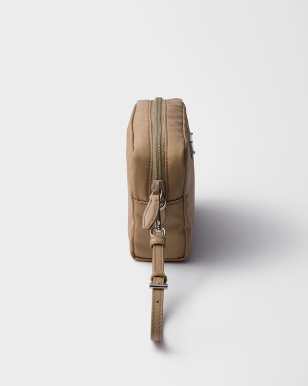 Small Re-Nylon pouch - Camel Brown Small Re-Nylon pouch - Camel Brown