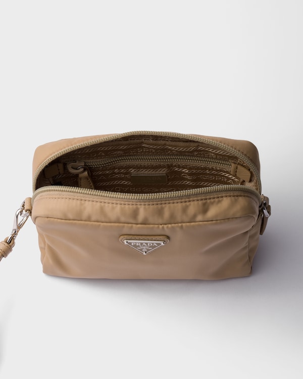 Small Re-Nylon pouch - Camel Brown Small Re-Nylon pouch - Camel Brown