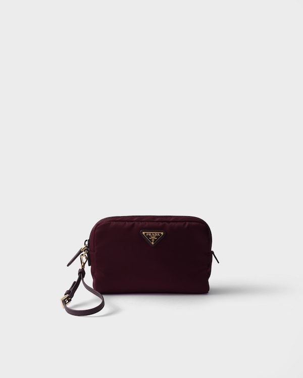 Small Re-Nylon pouch - Burgundy Small Re-Nylon pouch - Burgundy