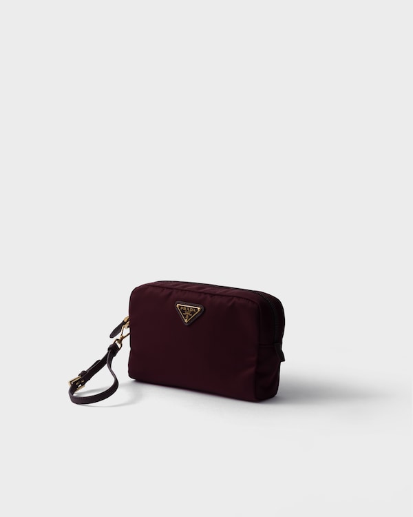 Small Re-Nylon pouch - Burgundy Small Re-Nylon pouch - Burgundy
