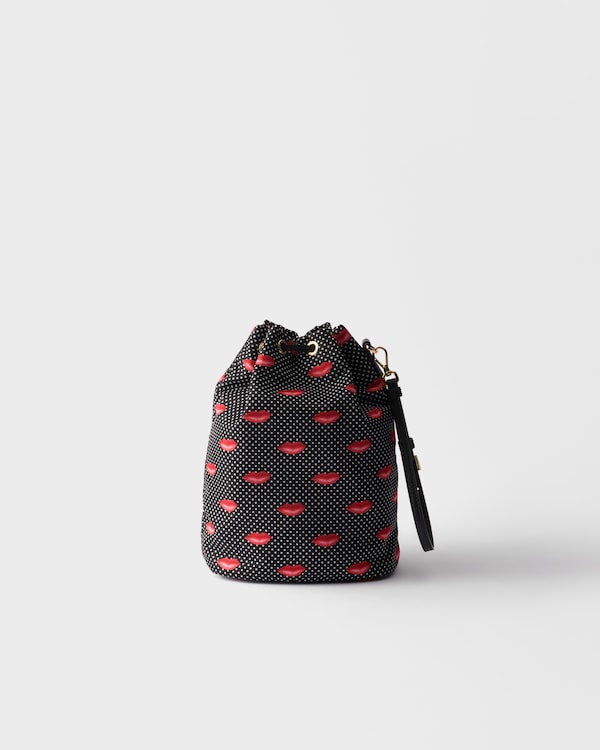Printed Re-Nylon pouch - Black Printed Re-Nylon pouch - Black