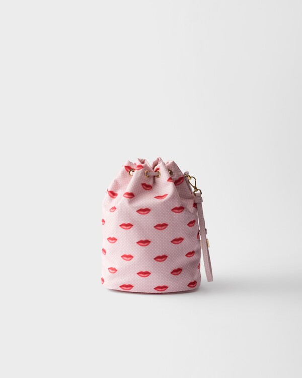 Printed Re-Nylon pouch - Alabaster Pink Printed Re-Nylon pouch - Alabaster Pink
