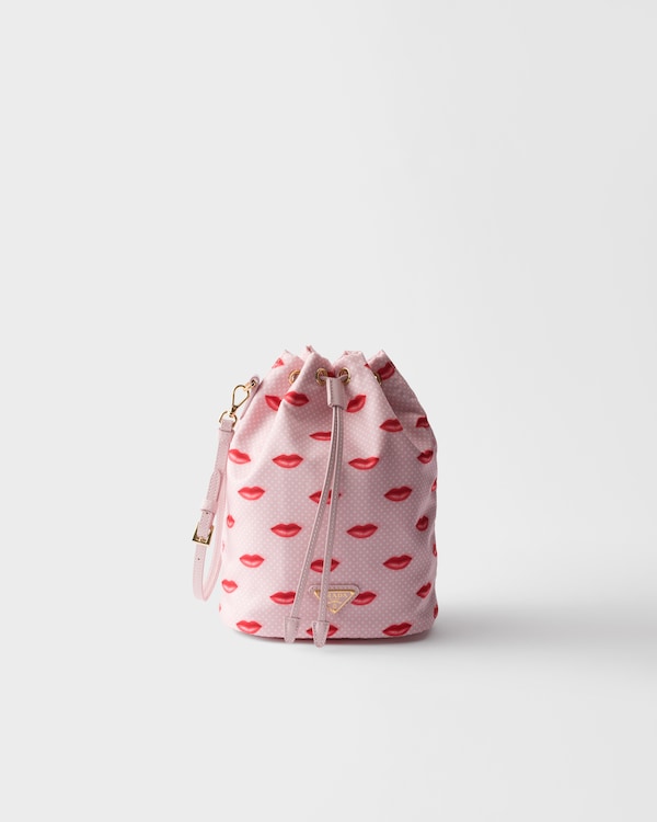 Printed Re-Nylon pouch - Alabaster Pink Printed Re-Nylon pouch - Alabaster Pink