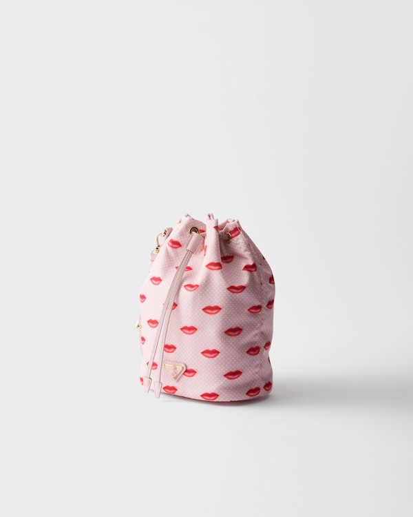Printed Re-Nylon pouch - Alabaster Pink Printed Re-Nylon pouch - Alabaster Pink
