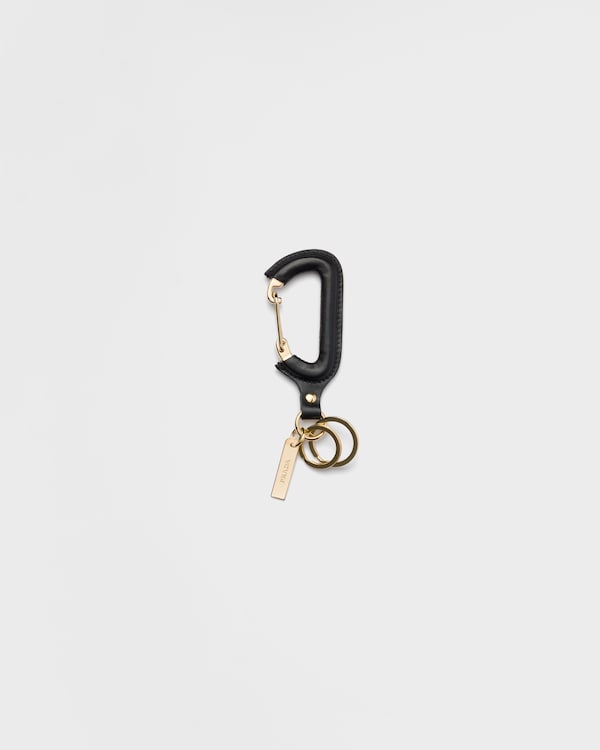 Leather keychain - Black Leather keychain - Black