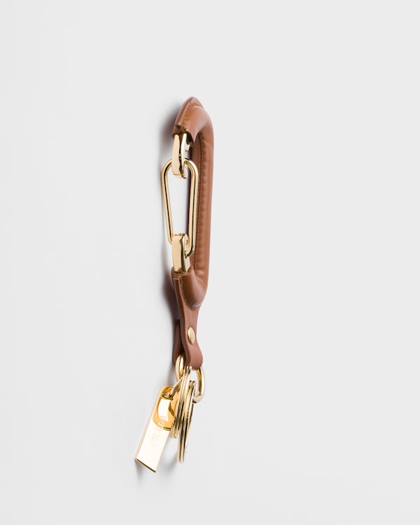 Leather keychain - Cognac Leather keychain - Cognac