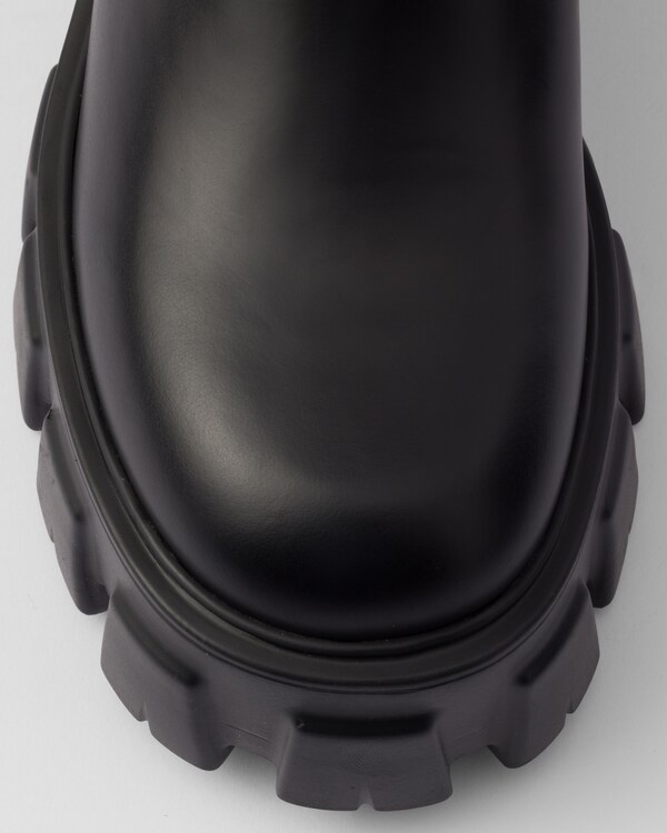 Monolith brushed leather booties - Black Monolith brushed leather booties - Black