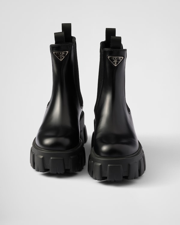 Monolith brushed leather Chelsea boots - Black Monolith brushed leather Chelsea boots - Black