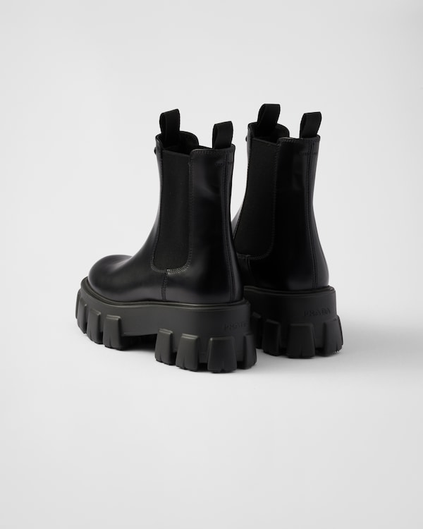 Monolith brushed leather Chelsea boots - Black Monolith brushed leather Chelsea boots - Black
