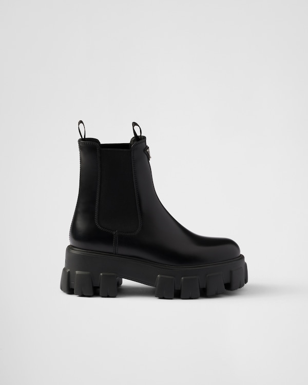 Monolith brushed leather Chelsea boots - Black Monolith brushed leather Chelsea boots - Black