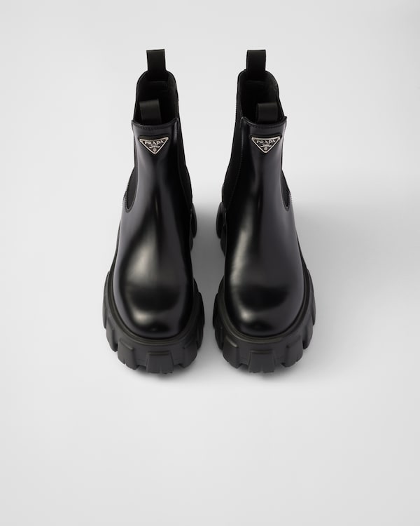 Monolith brushed leather Chelsea boots - Black Monolith brushed leather Chelsea boots - Black