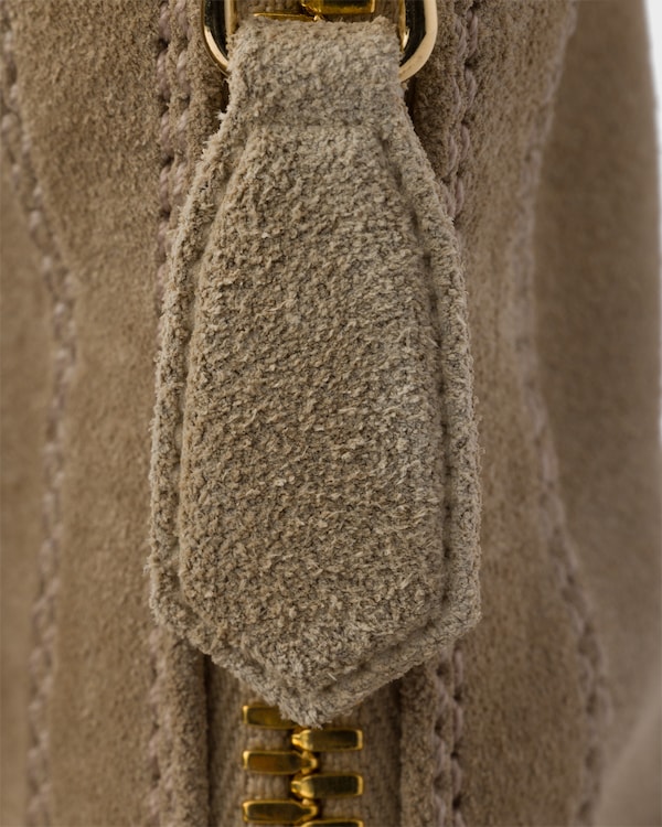 Suede booties with zip - Desert Beige Suede booties with zip - Desert Beige