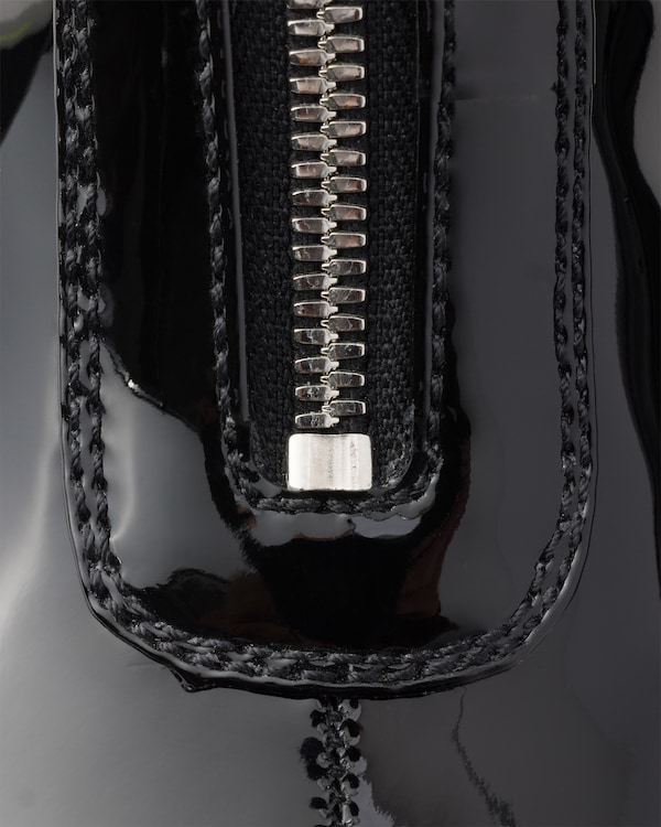 Monolith patent leather booties - Black Monolith patent leather booties - Black