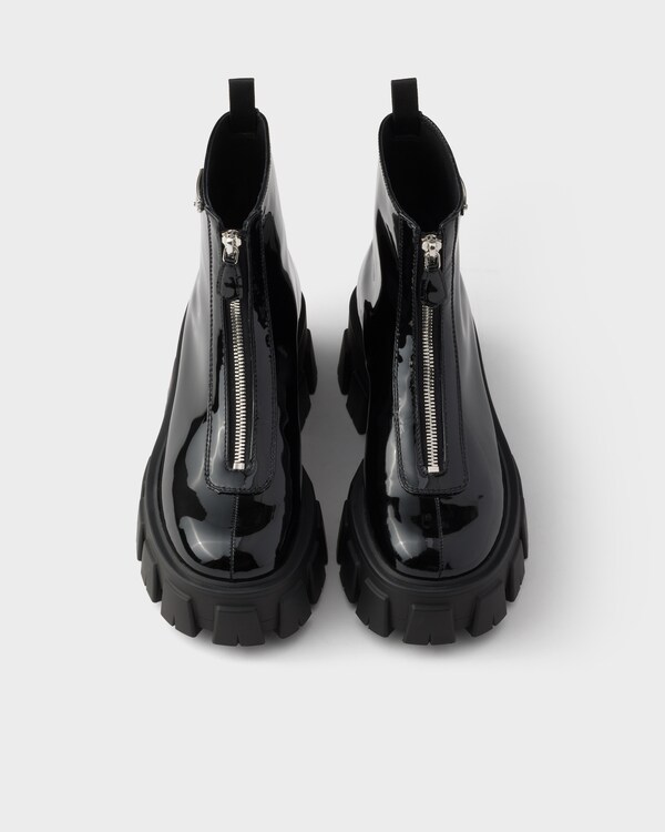 Monolith patent leather booties - Black Monolith patent leather booties - Black