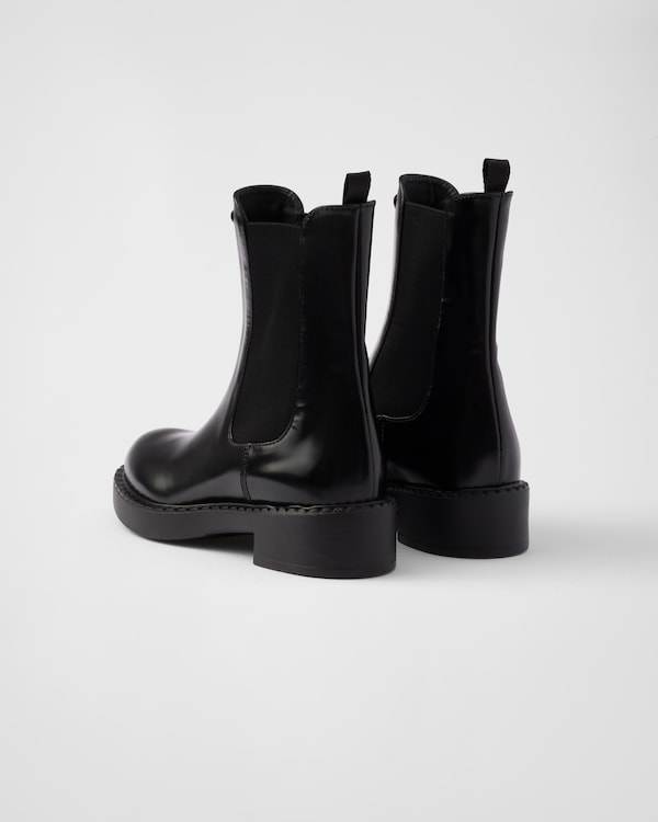 Chocolate brushed leather Chelsea boots - Black Chocolate brushed leather Chelsea boots - Black
