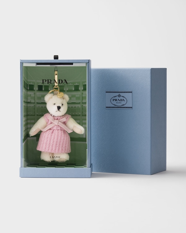 Teddy bear keychain charm - White/ Pink Teddy bear keychain charm - White/ Pink
