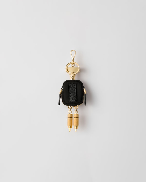 Robot Re-Nylon keychain charm - Black Robot Re-Nylon keychain charm - Black