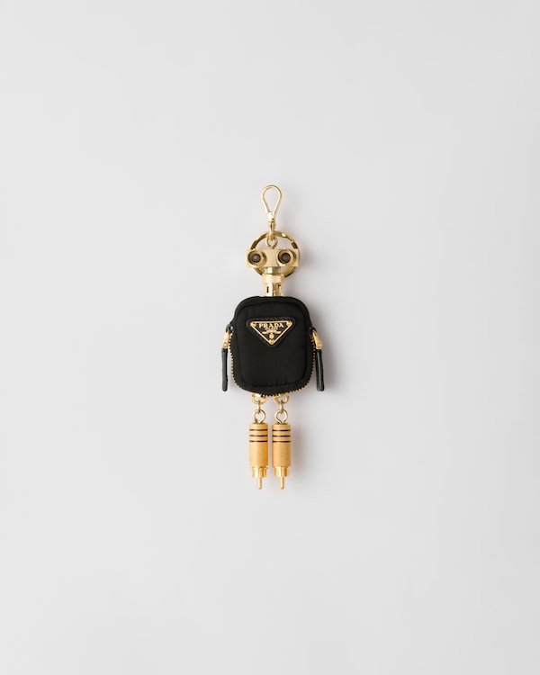 Robot Re-Nylon keychain charm - Black Robot Re-Nylon keychain charm - Black