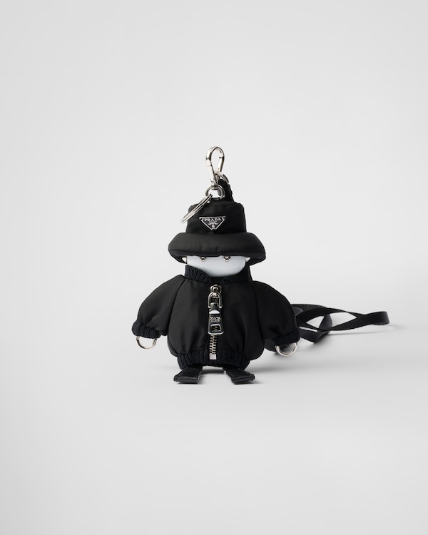 Soft Robot Re-Nylon keychain charm with shoulder strap - Black Soft Robot Re-Nylon keychain charm with shoulder strap - Black