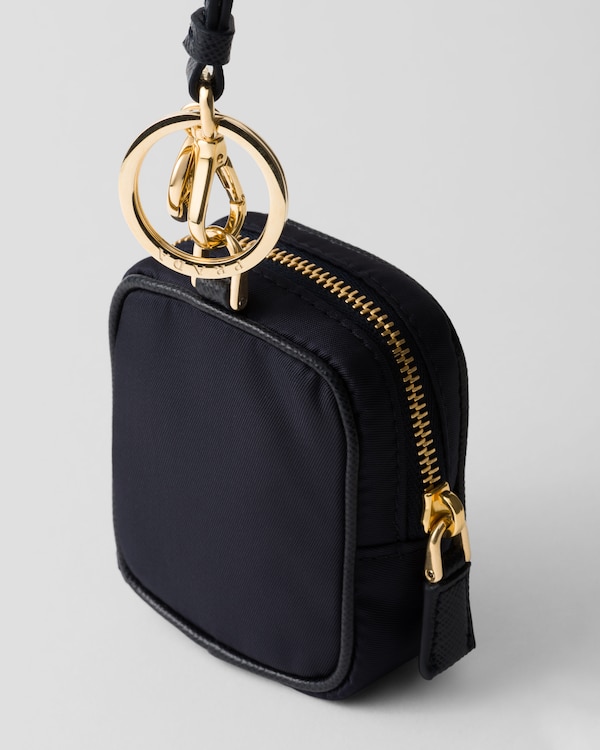 Prada Re-Edition 1978 Re-Nylon mini-pouch with keychain - Blue Prada Re-Edition 1978 Re-Nylon mini-pouch with keychain - Blue