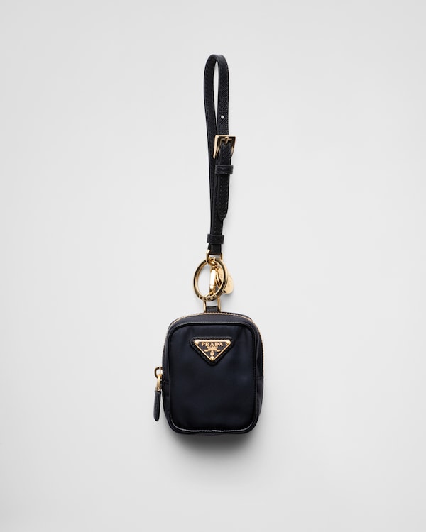 Prada Re-Edition 1978 Re-Nylon mini-pouch with keychain - Blue Prada Re-Edition 1978 Re-Nylon mini-pouch with keychain - Blue