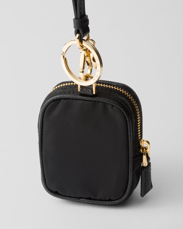 Prada Re-Edition 1978 Re-Nylon mini-pouch with keychain - Black Prada Re-Edition 1978 Re-Nylon mini-pouch with keychain - Black
