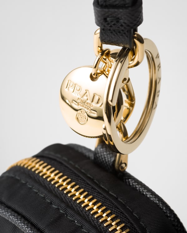 Prada Re-Edition 1978 Re-Nylon mini-pouch with keychain - Black Prada Re-Edition 1978 Re-Nylon mini-pouch with keychain - Black
