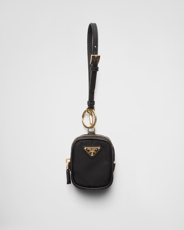 Prada Re-Edition 1978 Re-Nylon mini-pouch with keychain - Black Prada Re-Edition 1978 Re-Nylon mini-pouch with keychain - Black