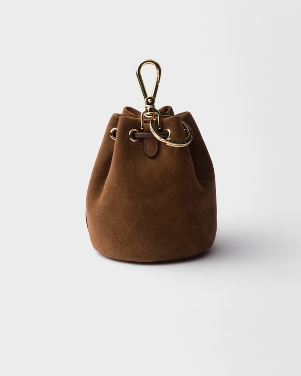 Mini Icon suede keychain charm - Cocoa Brown Mini Icon suede keychain charm - Cocoa Brown