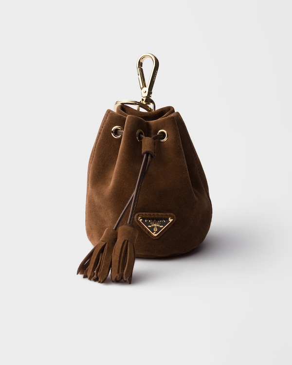 Mini Icon suede keychain charm - Cocoa Brown Mini Icon suede keychain charm - Cocoa Brown