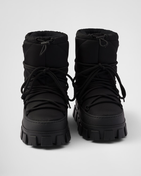 Re-Nylon gabardine après-ski boots - Black Re-Nylon gabardine après-ski boots - Black