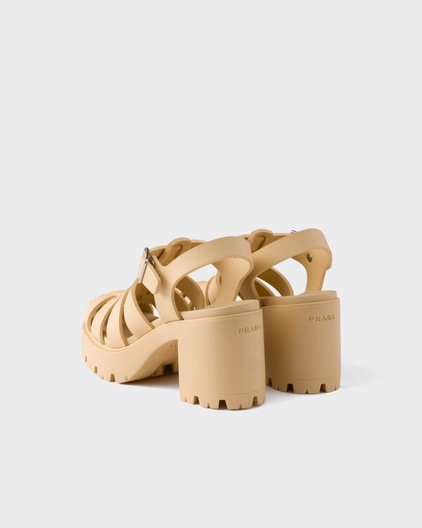 Rubber platform sandals - Natural Rubber platform sandals - Natural