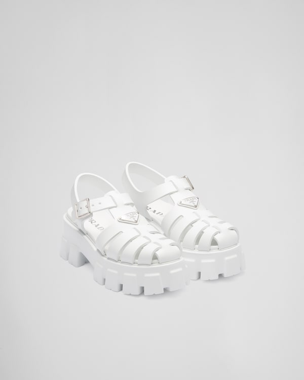 Rubber Monolith sandals - White Rubber Monolith sandals - White