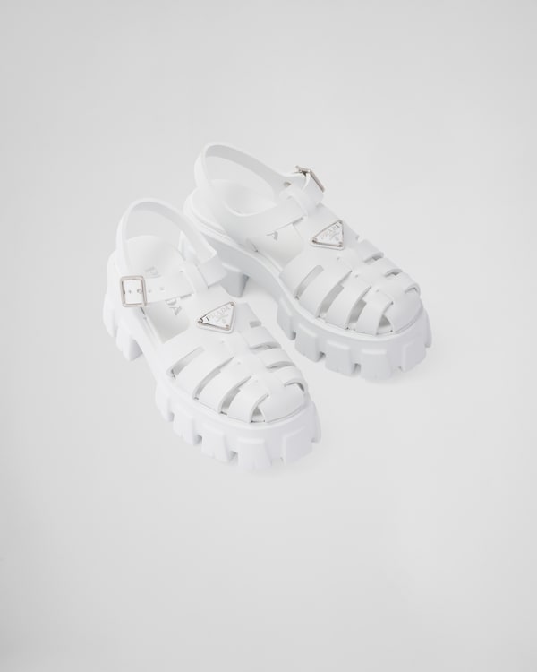 Rubber Monolith sandals - White Rubber Monolith sandals - White