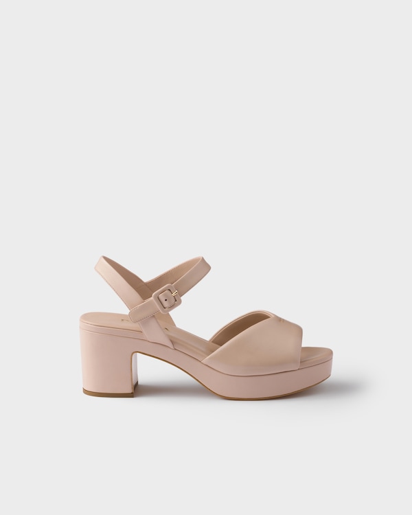 Padded nappa leather sandals - Sand Beige Padded nappa leather sandals - Sand Beige
