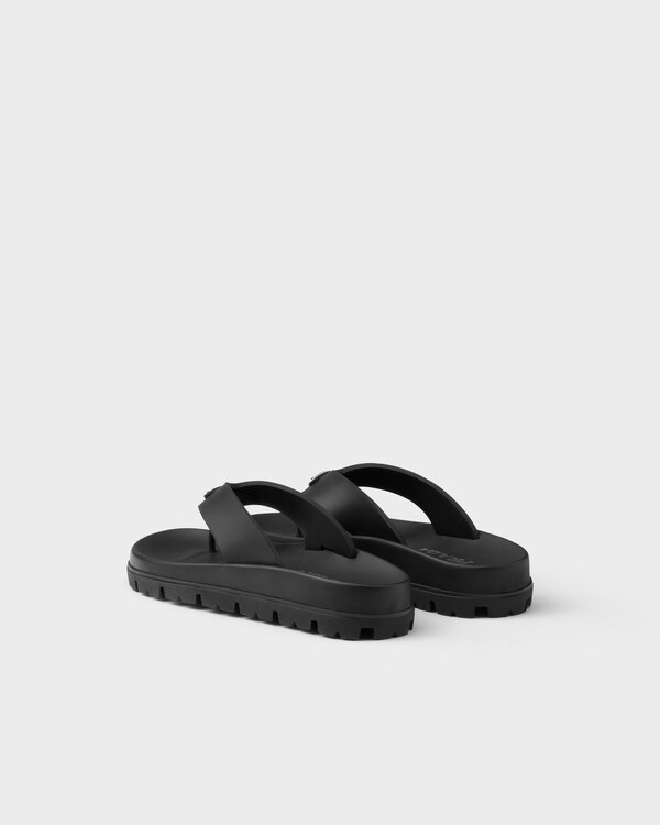 Rubber thong sandals - Black Rubber thong sandals - Black