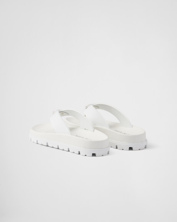 Rubber thong sandals - White Rubber thong sandals - White