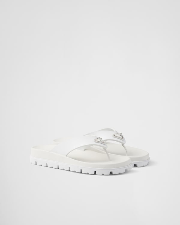 Rubber thong sandals - White Rubber thong sandals - White