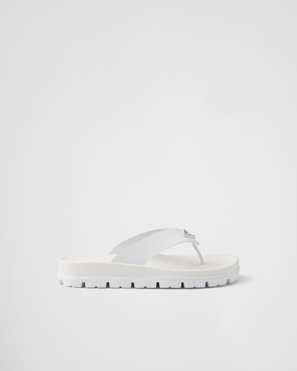 Rubber thong sandals - White Rubber thong sandals - White
