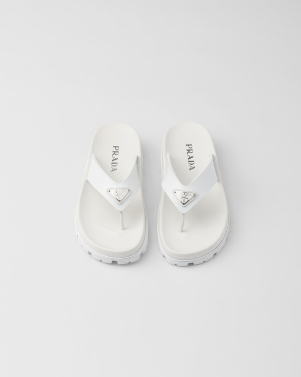 Rubber thong sandals - White Rubber thong sandals - White