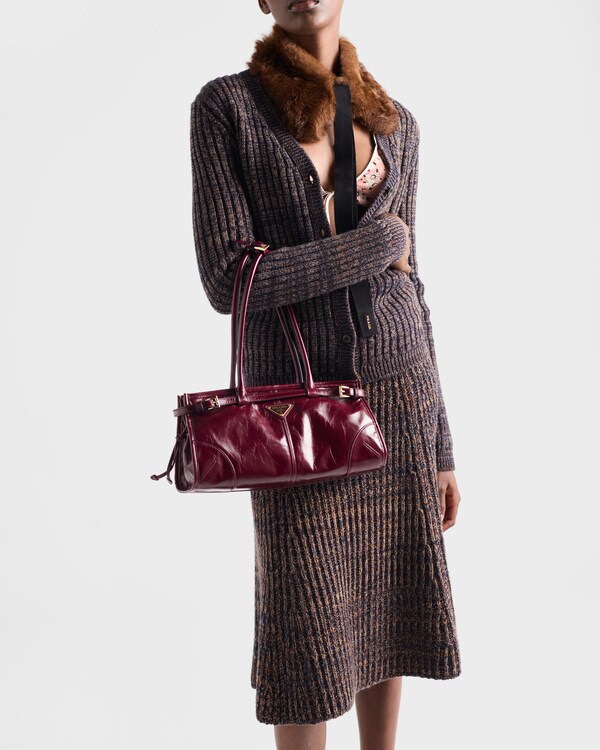 Wool and cashmere knit skirt - Navy Blue/Rust Wool and cashmere knit skirt - Navy Blue/Rust