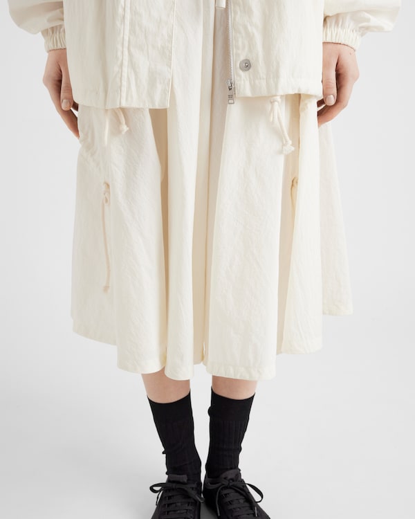 Technical pongé skirt - Ivory Technical pongé skirt - Ivory