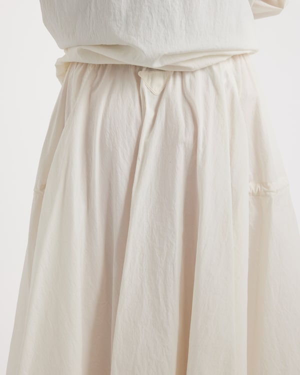Technical pongé skirt - Ivory Technical pongé skirt - Ivory