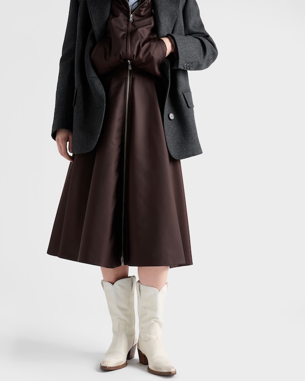 Re-Nylon circle skirt - Dark Brown Re-Nylon circle skirt - Dark Brown