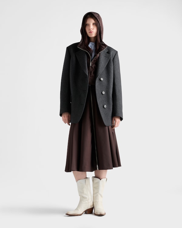 Re-Nylon circle skirt - Dark Brown Re-Nylon circle skirt - Dark Brown