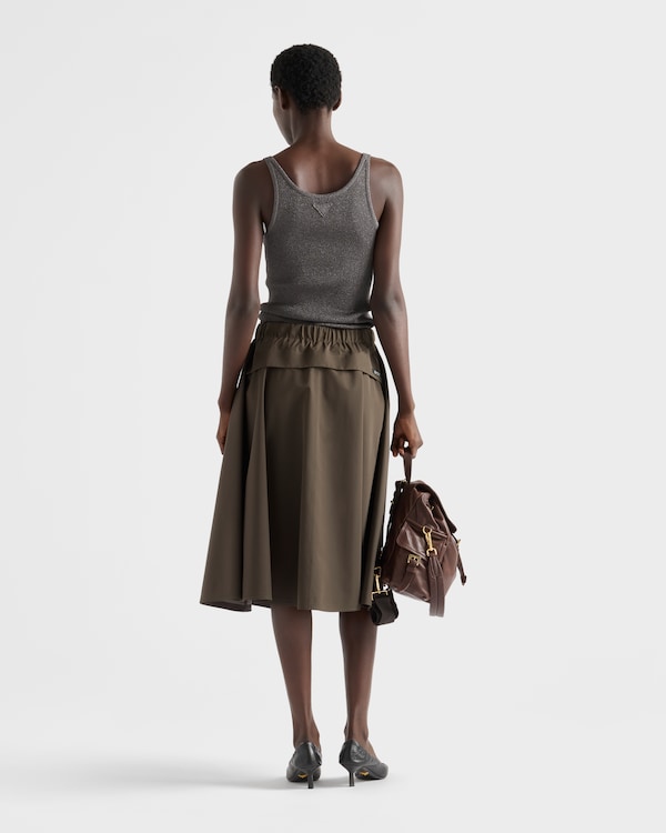 Technical fabric circle skirt - Selva Green Technical fabric circle skirt - Selva Green