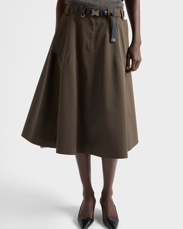 Technical fabric circle skirt - Selva Green Technical fabric circle skirt - Selva Green
