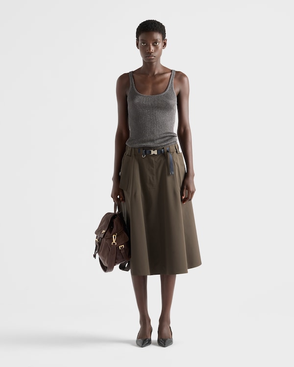 Technical fabric circle skirt - Selva Green Technical fabric circle skirt - Selva Green