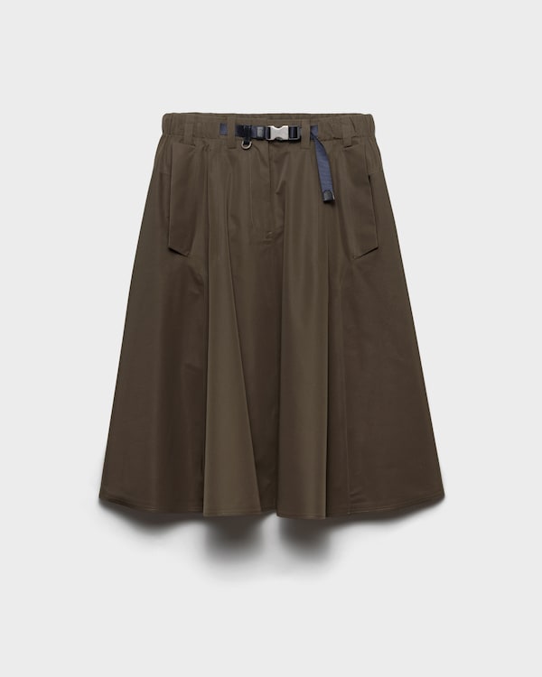 Technical fabric circle skirt - Selva Green Technical fabric circle skirt - Selva Green